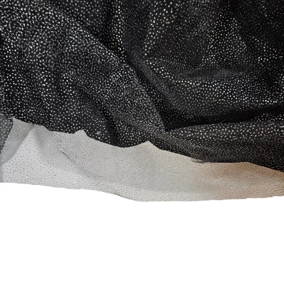 Ever Pretty Black Glittery Tulle Maxi Gown Size 4XL Spaghetti Strap Formal Dress - Picture 13 of 16